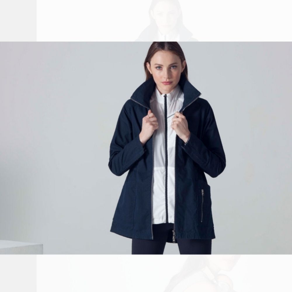 Aether Arden Jacket Blue Size Small Structured Wax